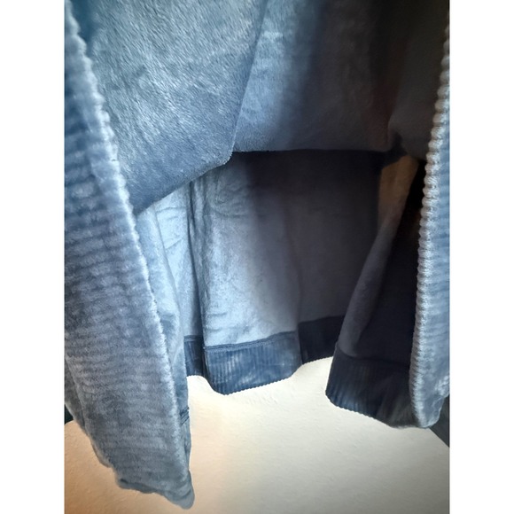 Lane Bryant Blue Ribbed Velour Mock Neck Bell Sleeve Top Plus Size 26/28 - Picture 7 of 10